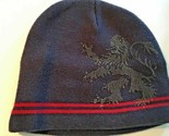 Boys Bead Lion Family Crest Blue Beanie Hat Stocking Cap 011-48 - $5.89
