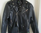 NEW Ron Tomson LA Capsule Faux Leather Moto Jacket Black ART-71046 Size ... - £158.24 GBP