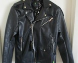 NEW Ron Tomson LA Capsule Faux Leather Moto Jacket Black ART-71046 Size ... - £156.43 GBP