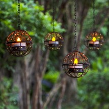 Solar Lights Outdoor Hanging Lanterns, Zhongxin Beaded Copper Wire, Set ... - $37.99