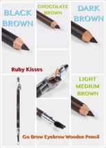 RUBY KISSES GO BROW EYEBROW WOODEN PENCIL WITH PENCIL SHARPENER CAP - CH... - $1.99+