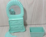 Mattel She-Ra Vintage 1984 Crystal Castle Dresser Vanity Mirror stool bi... - $19.79