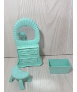 Mattel She-Ra Vintage 1984 Crystal Castle Dresser Vanity Mirror stool bi... - £15.54 GBP