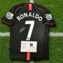 Cristiano Ronaldo Printed Signed Manchester United 07/08 Away Shirt Jers... - $115.69
