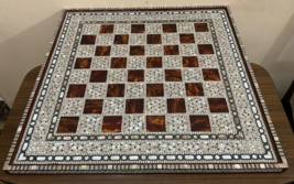 Handmade, Luxury, Wooden Chess Board, Wood Chess Board, Game Board, Inlaid Shell - £370.50 GBP