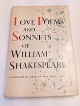 Love Poems and Sonnets of William Shakespeare, Illustrated, 1957, HC Dust Jacket - £6.70 GBP