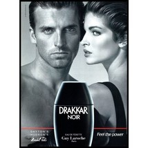 1992 Drakkar Noir Cologne Vintage Print Ad Sultry Sexy Model Wall Art Photo - $10.97