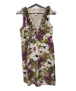Ann Taylor Loft Sundress Sleeveless Lined Multicolor Floral Silk Cotton ... - $29.84 CAD