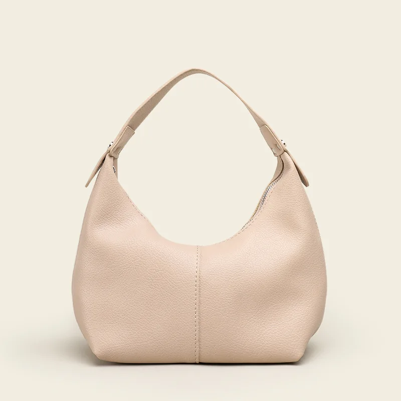 Retro Lychee Pattern Underarm Bags Casual Soft PU Leather Hobos Simple Women&#39;s   - $78.51