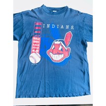 Cleveland Indians Wahoo T-Shirt Mens XL Blue Graphic Print Short Sleeve ... - $21.77