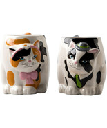 Mr &amp; Mrs Kitty Cat Ceramic 3D Figural Coffee Mug Tea Cup 23 oz - £28.48 GBP