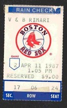 Toronto Blue Jays Boston Red Sox 1987 Ticket Wade Boggs Jim Rice Barfield Moseby - £2.36 GBP