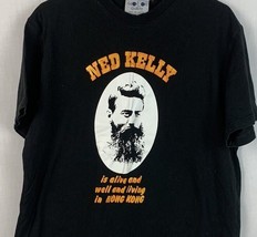 Vintage Ned Kelly T Shirt Portait Promo Double Side Tee Aussie Crime Men... - £23.56 GBP