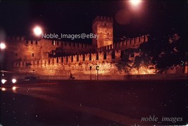 1967 Castle Vecchio Exterior Night View Verona Italy Ektachrome 35mm Color Slide - £2.81 GBP