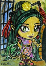 Monster High Jinafire Long Anime Art Original Sketch Card Drawing ACEO PSC Maia - $24.99