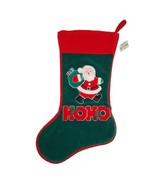 NWT Vintage Christmas Corner Velvet Santa HoHo Stocking 3D Marshall Fiel... - $41.03 CAD