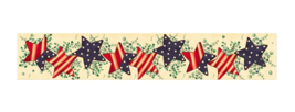 NEW Patriotic Americana Stars &amp; Stripes Table Runner 13 x 72 inches beige - £6.22 GBP