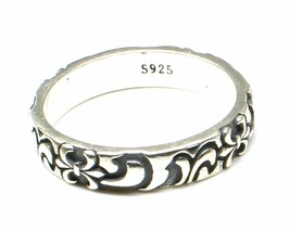 Solid Stil 925 Sterlingsilber Ring Schlicht Unisex Band 16/56 Nr. Größe - £21.64 GBP