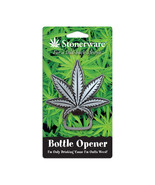 Stonerware Marijuana Leaf Die-Cut Image Metal Bottle Opener NEW UNUSED - £6.16 GBP