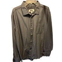 Joseph Abboud Men&#39;s XXL Dark Gray Long Sleeve Button Down Cotton Shirt - $14.85