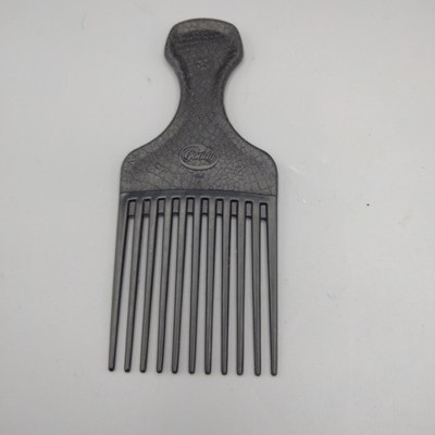Vintage Goody Plastic Textured Hair Pick Comb Lift USA 6.5&quot; Black - $8.90