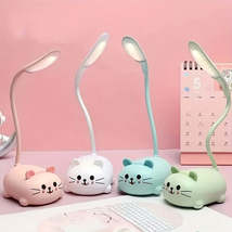 Cute Cat Night Light Adjustable USB Rechargeable LED Table Lamp - £11.95 GBP