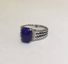 David Yurman Petite Wheaton Ring with Lapis Lazuli and Diamonds - £235.36 GBP