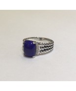 David Yurman Petite Wheaton Ring with Lapis Lazuli and Diamonds - $5,512.57 MXN