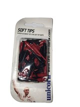 unicorn Soft Tips Contains 50 replacement tips for soft tip darts Black Red Val - £6.19 GBP