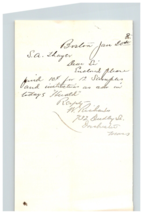 1885 Handwritten Letter W Richards Boston Dorchester MA Massachusetts Hi... - £28.03 GBP