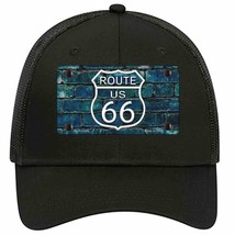 Route 66 Blue Brick Wall Novelty Black Mesh License Plate Hat - £23.14 GBP