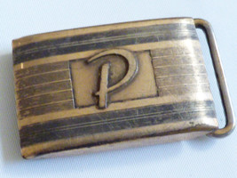 Vtg Hickok USA 10K Roll Gold Plate Front Initial Letter P Handmade Belt Buckle - £42.91 GBP