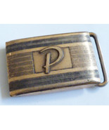 Vtg Hickok USA 10K Roll Gold Plate Front Initial Letter P Handmade Belt ... - £43.72 GBP