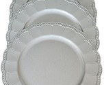 Four (4) Greenbrier Intl™ ~ SILVER GLITTERY Beaded Charger Plates ~ 13&quot; ... - $37.40