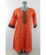 SRISHTI Girls XL Orange Core Printed Straight Ethnic Indian Kurta New wi... - $10.86 CAD