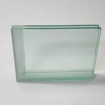 SIXTREES Solid Fused Glass 4x6 or 6x4 Floating Double Photo Frame Bevelled Edges - £19.47 GBP