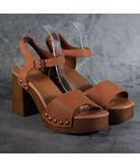 CHOCOLAT BLU Made In Italy Leather Holand Heeled Sandals Brown Size US 1... - $2,349.75 MXN