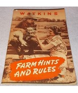 Vintage J. R. Watkins Co Farm Hints and Rules Advertising Booklet 1944 - €8,52 EUR