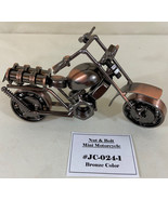 MOTORCYCLE MINI REPLICA: MADE OF BRONZE NUTS &amp; BOLTS; ROTATING PARTS; NE... - £9.41 GBP