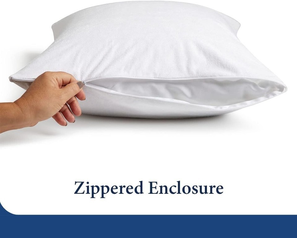Cooling Zippered Pillow Protectors - 100% Waterproof Bamboo Blend - King Size Item image 9