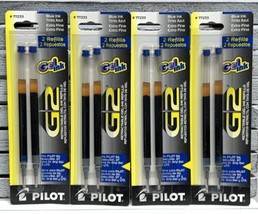 Pilot G2 Gel Ink Refills 2-Pack Blue Extra-Fine- Pack of 4 - NEW - Made ... - £7.11 GBP