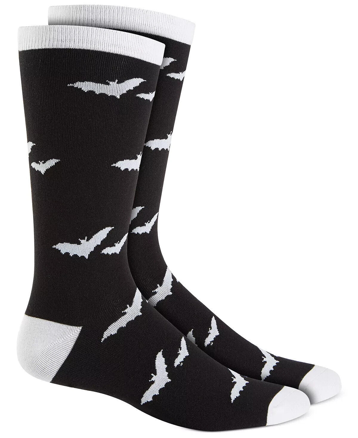 Club Room  Lot of 3 Halloween Bat Crew Socks Black Multi-One Size