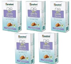 5 pc X 75 gms Himalaya Gentle Baby Soap- Olive Oil Almond Oil FREE SHIP - $36.12