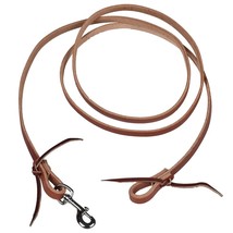 8&#39;x1/2&quot; Horse Western Amish Made Leather Roper Rein w/ Tie Ends 975E6506 - £26.79 GBP