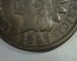 1897 S7 18/18 (E) Indian Cent Penny Very Fine Vf Nice Original Coin Rare Variety - $195.00
