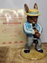 Royal Doulton Clarinet Player Bunnykins Figurine DB184 UKI 0734/2500 Jazz Band  - £76.73 GBP