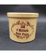 Vintage French Ceramic Yellow Mustard Moutarde Paris France Condiment Pot - $7.91