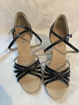 Capezio Rosa Ballroom Dance Shoes Sandals SD02S Women&#39;s 10.5 M Black - £29.80 GBP