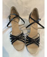 Capezio Rosa Ballroom Dance Shoes Sandals SD02S Women&#39;s 10.5 M Black - £29.87 GBP