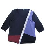 Ulla Popken 12/14 Colorblock Metallic 3/4 Sleeve Classic Fit Knit Top Na... - €6,86 EUR Ulla Popken 12/14 Colorblock Metallic 3/4 Sleeve Classic Fit Knit Top Na... - €6,86 EUR